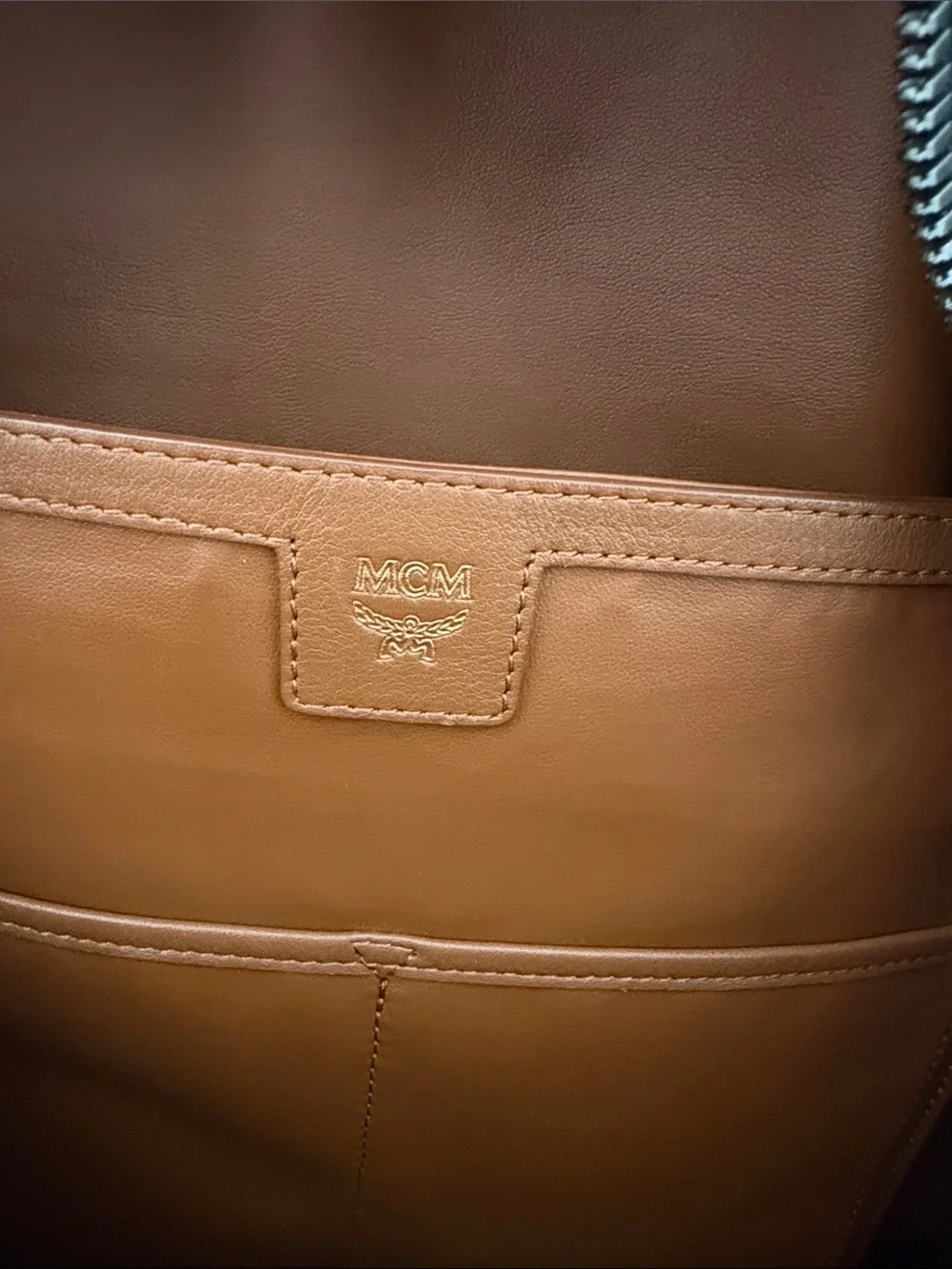 MCM Black Monogram Leather Backpack